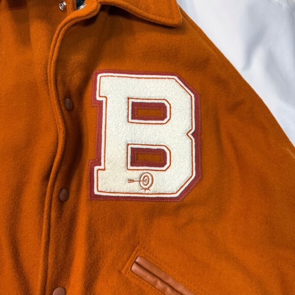 SSR Letterman/Varsity Jacket Burnt Orange & White Wool Mens Size XL - Picture 5 of 10